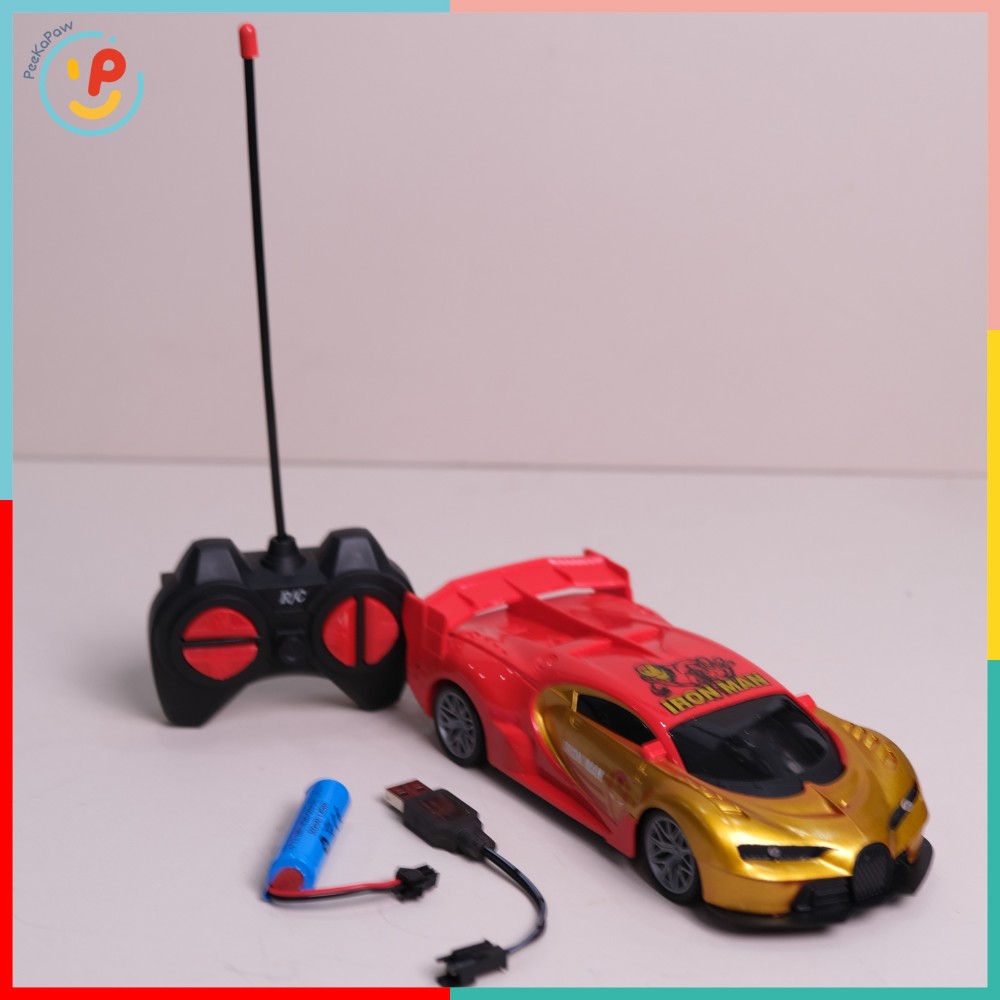 Xe Iron Man điều khiển từ xa pin sạc 186B PeeKaPaw Toys