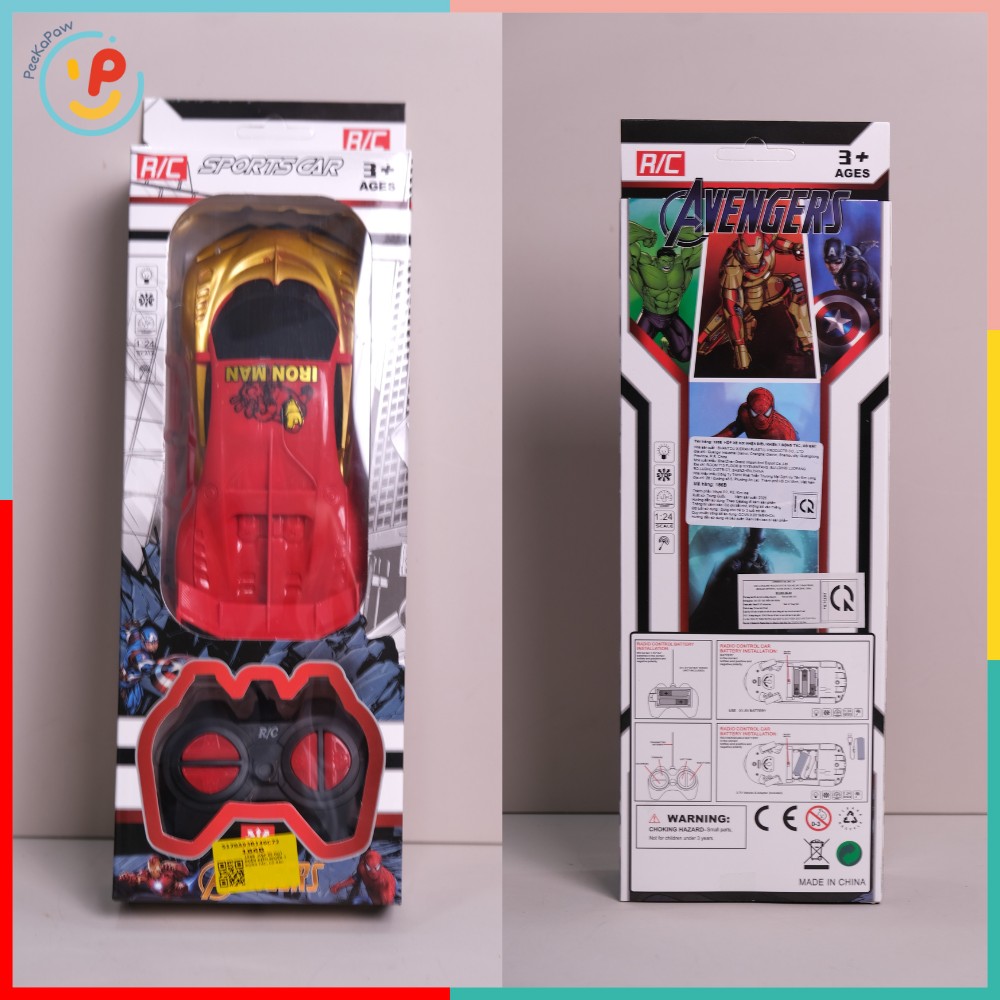 Xe Iron Man điều khiển từ xa pin sạc 186B PeeKaPaw Toys