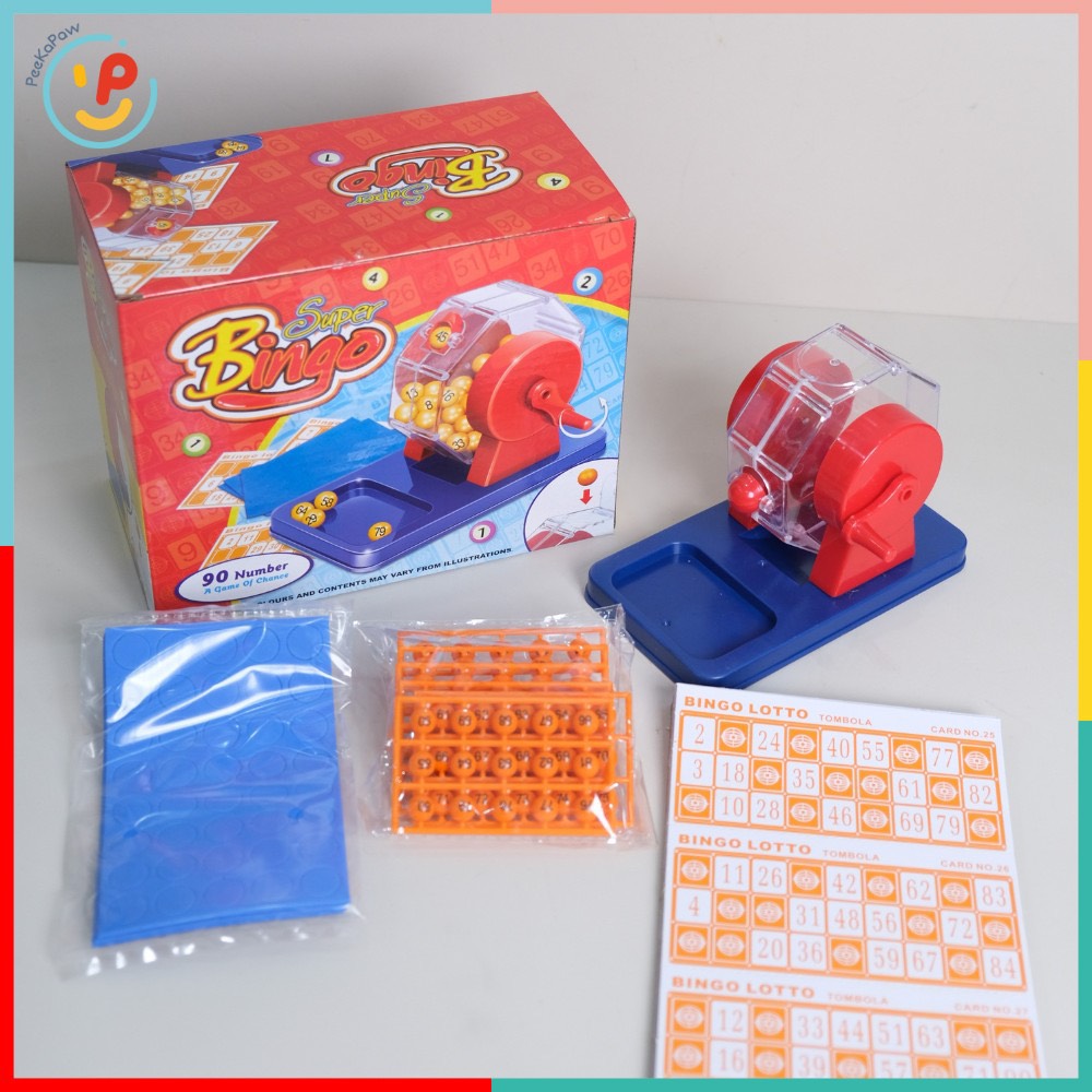Hộp lồng quay lô tô 90 số trò chơi truyền thống Tết PeeKaPaw Toys