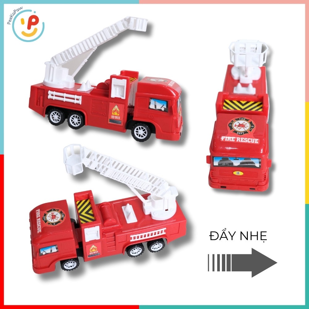 Xe cứu hoả thang nâng chạy trớn 1824 PeeKaPaw Toys