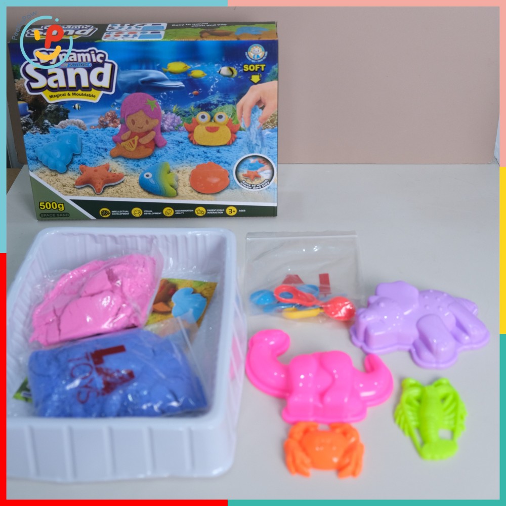 Cát động lực 500g kèm khuôn Dynamic Sand Ocean Sand Fruit Sand Đồ chơi sáng tạo PeeKaPaw Toys