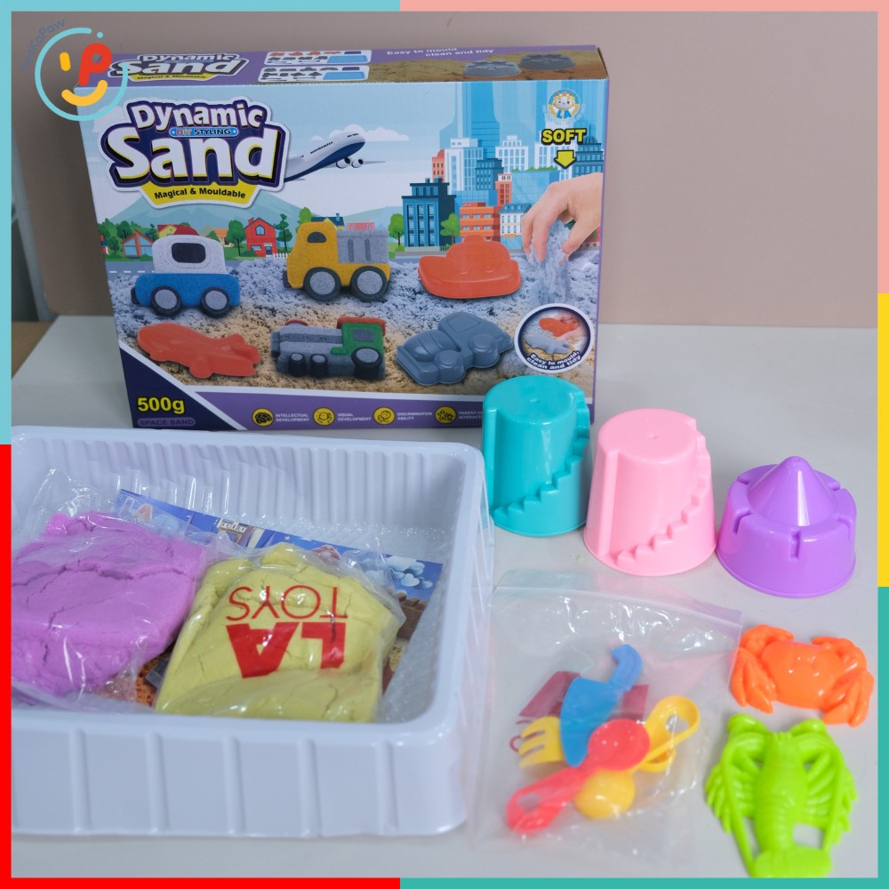 Cát động lực 500g kèm khuôn Dynamic Sand Ocean Sand Fruit Sand Đồ chơi sáng tạo PeeKaPaw Toys
