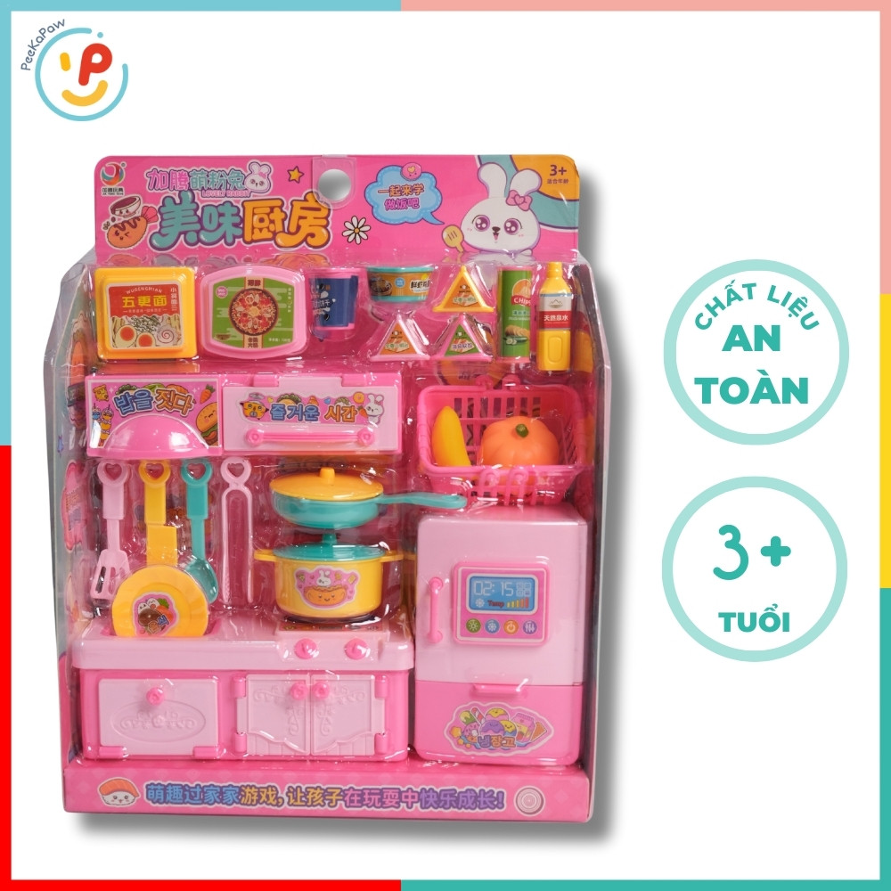 Đồ chơi nấu ăn nhà bếp Thỏ trắng và phụ kiện nhiều mẫu 333 PeeKaPaw Toys
