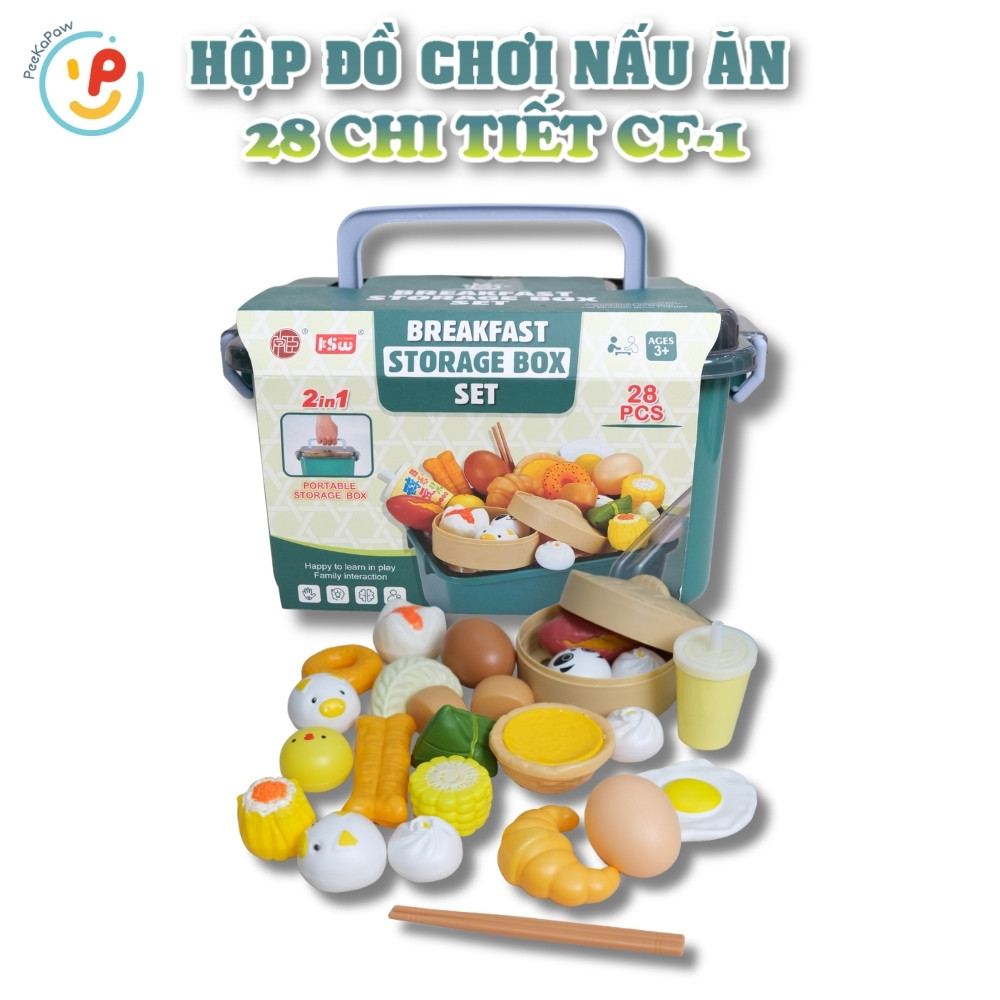 Hộp đồ chơi nấu ăn nhà bếp Dimsum 28 chi tiết CF-1 PeeKaPaw Toys