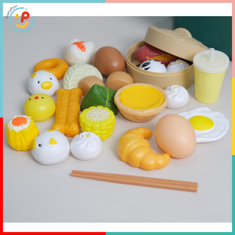 Hộp đồ chơi nấu ăn nhà bếp Dimsum 28 chi tiết CF-1 PeeKaPaw Toys
