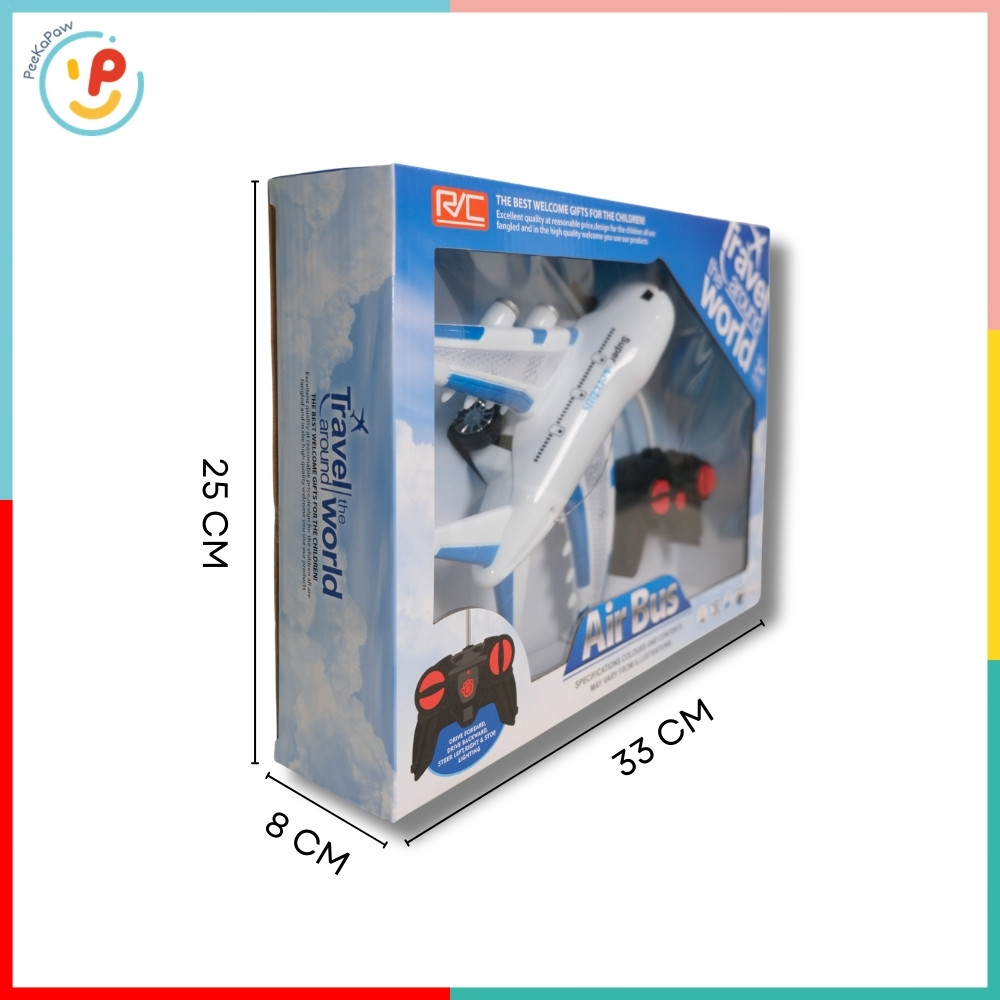 Máy bay Airbus điều khiển từ xa 8004 có đèn PeeKaPaw Toys