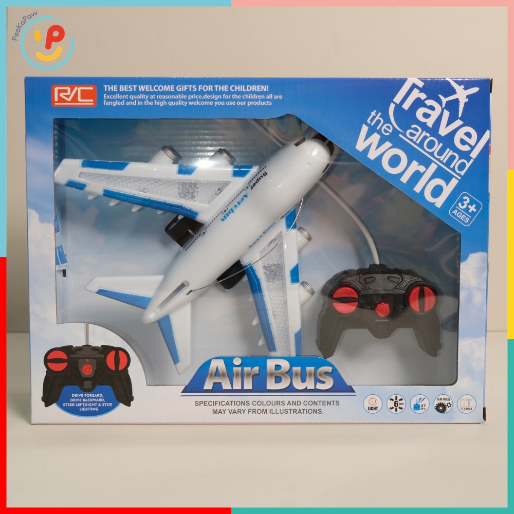 Máy bay Airbus điều khiển từ xa 8004 có đèn PeeKaPaw Toys