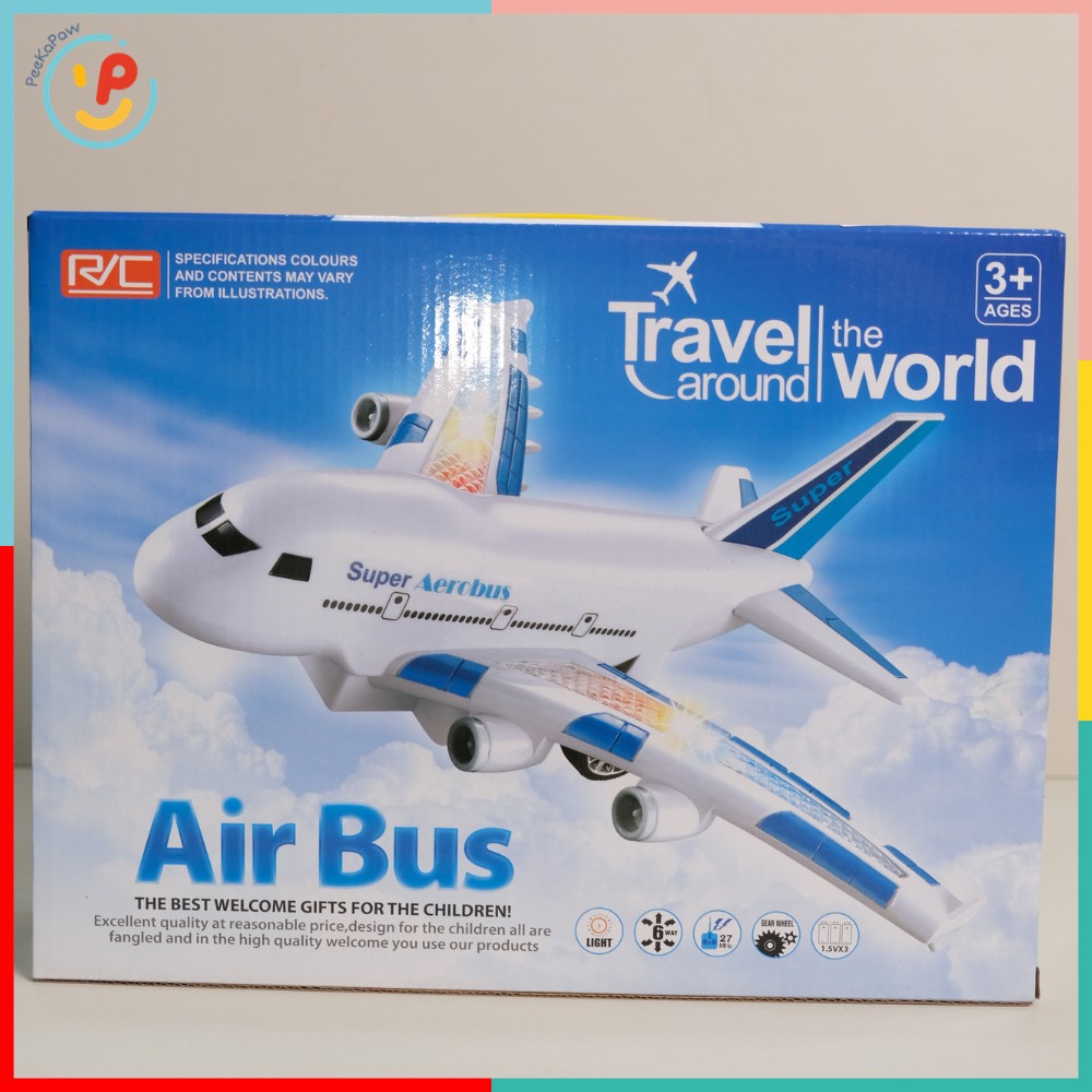 Máy bay Airbus điều khiển từ xa 8004 có đèn PeeKaPaw Toys