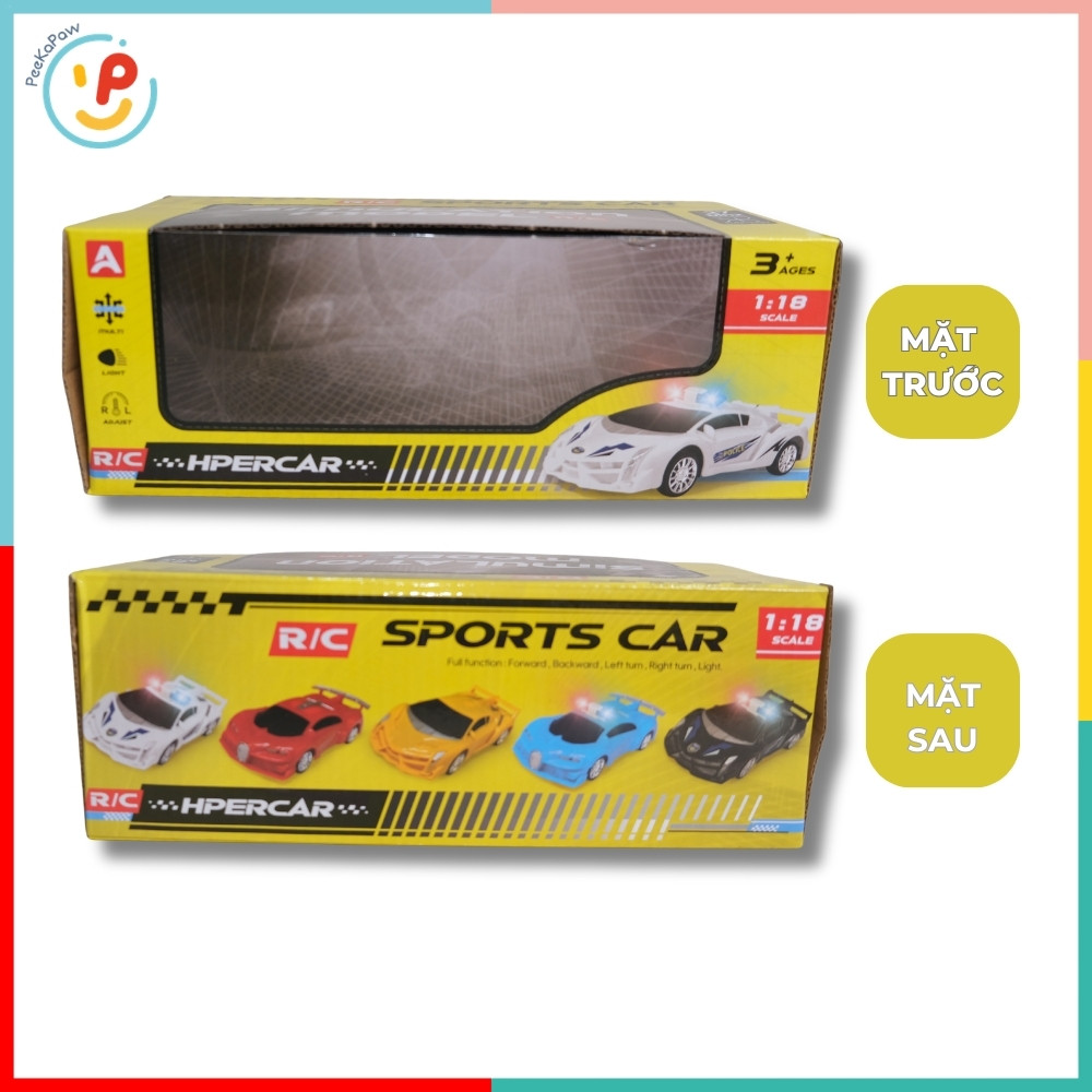 Xe cảnh sát điều khiển từ xa có đèn kiểu thể thao 999-25 PeeKaPaw Toys