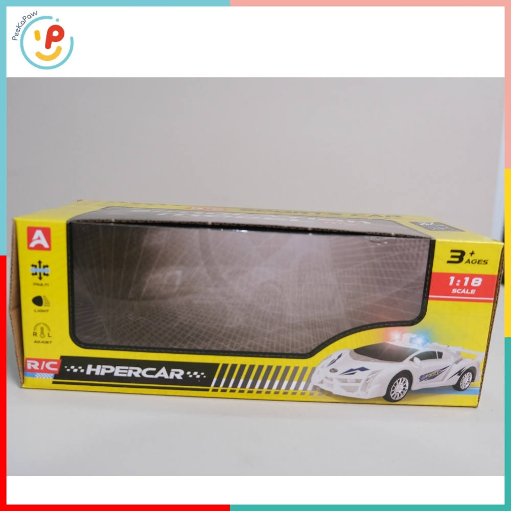 Xe cảnh sát điều khiển từ xa có đèn kiểu thể thao 999-25 PeeKaPaw Toys