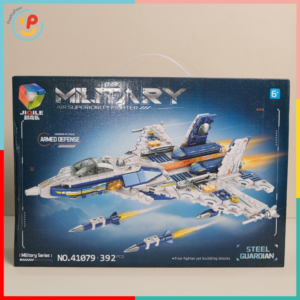 Hộp đồ chơi xếp hình lắp ráp tàu chiến máy bay xe quận đội 400 chi tiết PeeKaPaw Toys