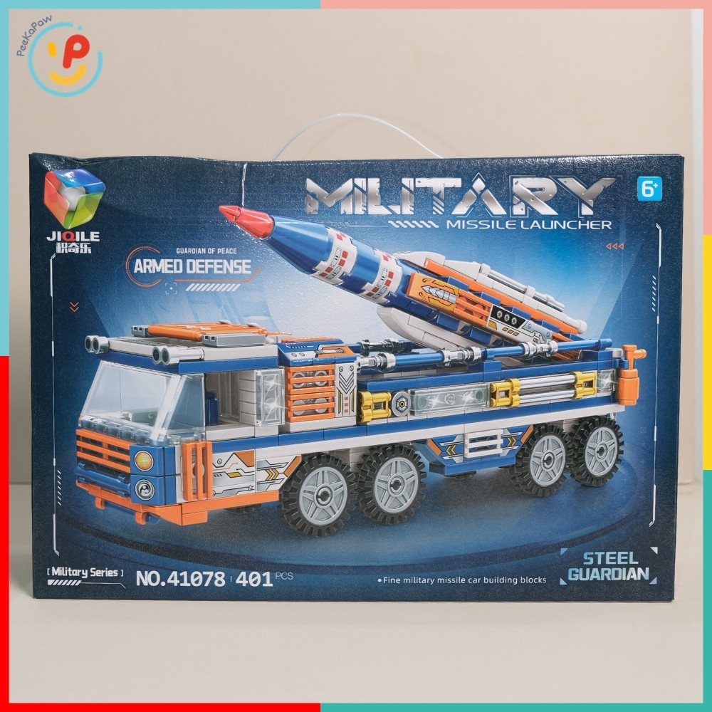 Hộp đồ chơi xếp hình lắp ráp tàu chiến máy bay xe quận đội 400 chi tiết PeeKaPaw Toys