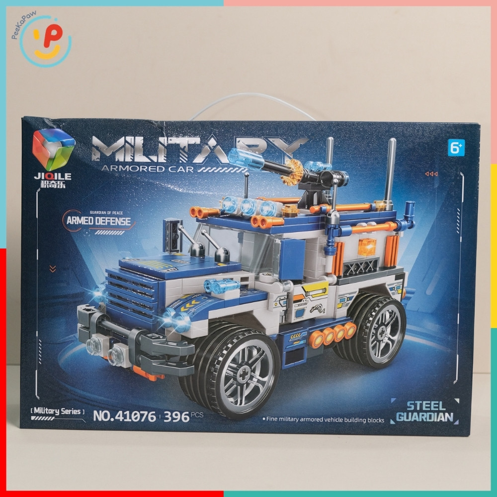 Hộp đồ chơi xếp hình lắp ráp tàu chiến máy bay xe quận đội 400 chi tiết PeeKaPaw Toys
