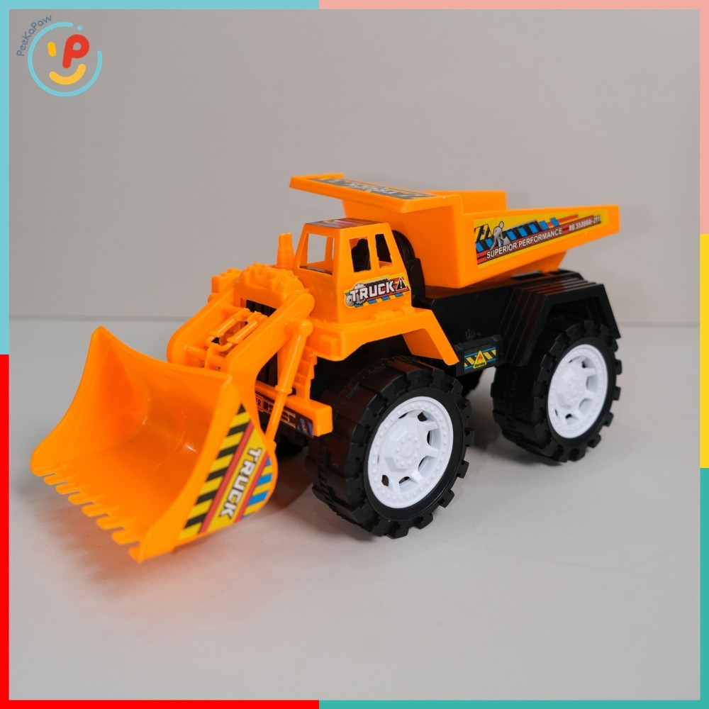 Xe công trình chạy đà trớn Xe xúc cẩu bồn chở cát PeeKaPaw Toys