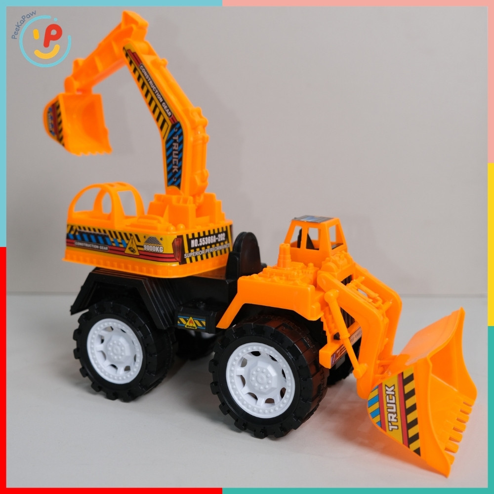 Xe công trình chạy đà trớn Xe xúc cẩu bồn chở cát PeeKaPaw Toys