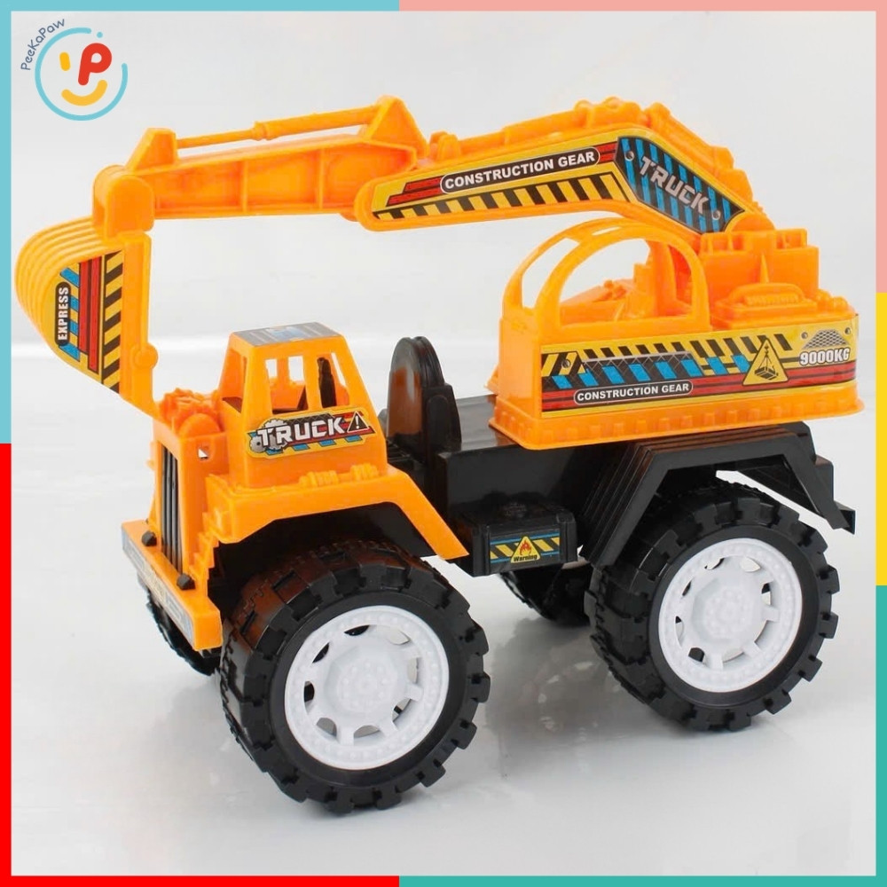 Xe công trình chạy đà trớn Xe xúc cẩu bồn chở cát PeeKaPaw Toys