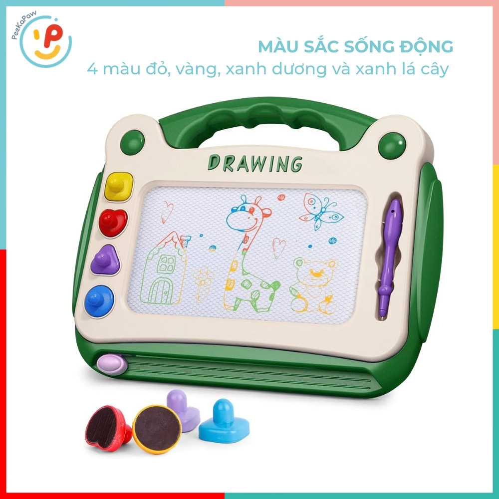 Bảng vẽ tự xoá có chân bàn Frozen 777A Đồ chơi cho bé tập vẽ PeeKaPaw Toys
