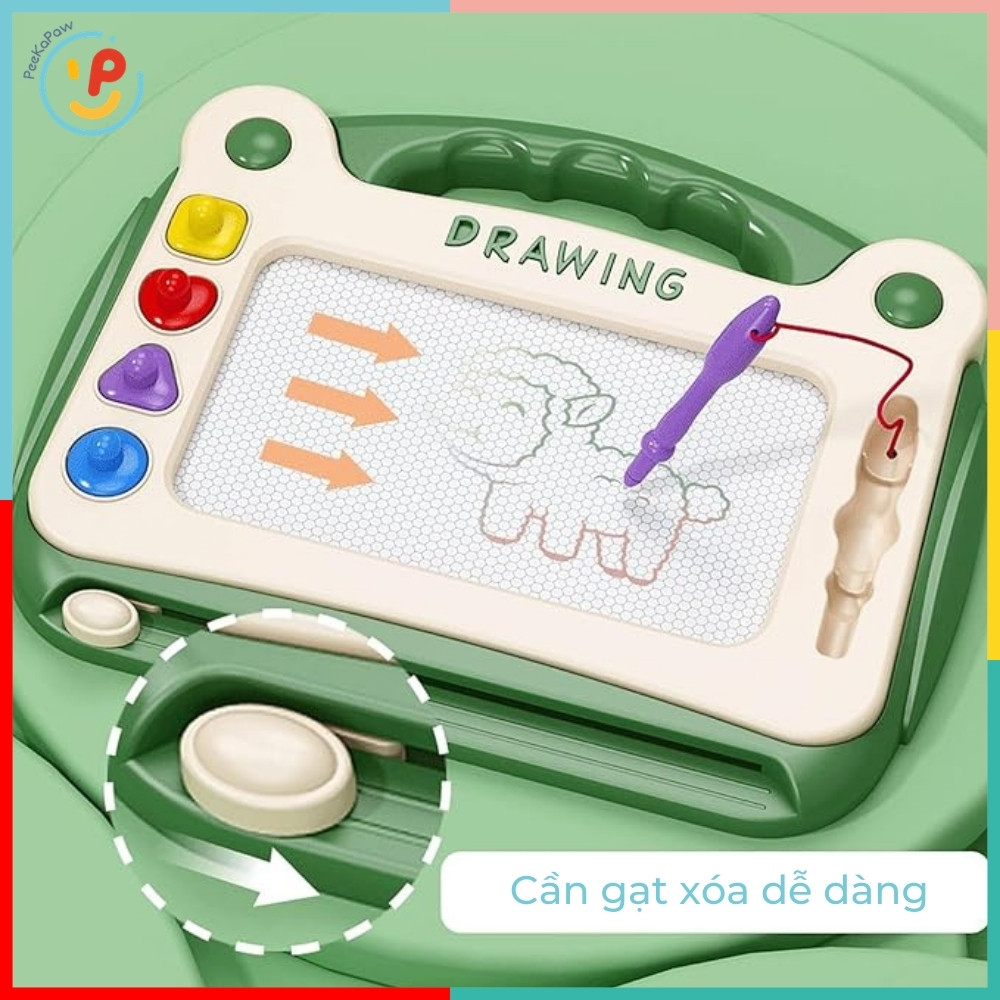 Bảng vẽ tự xoá có chân bàn Frozen 777A Đồ chơi cho bé tập vẽ PeeKaPaw Toys