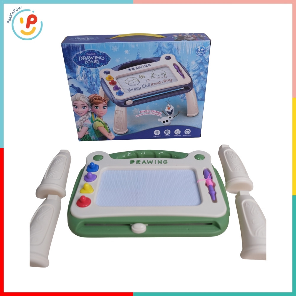 Bảng vẽ tự xoá có chân bàn Frozen 777A Đồ chơi cho bé tập vẽ PeeKaPaw Toys