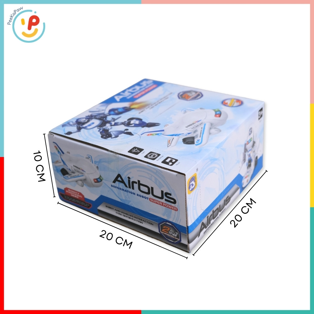 Robot biến hình máy bay Airbus 8995 có đèn nhạc PeeKaPaw Toys