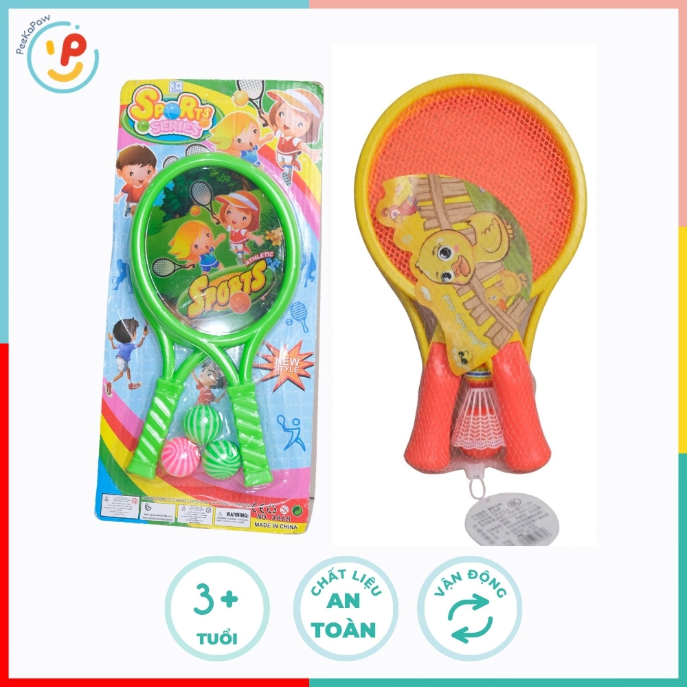 Vợt bóng vợt cầu lông nhỏ cho bé PeeKaPaw Toys