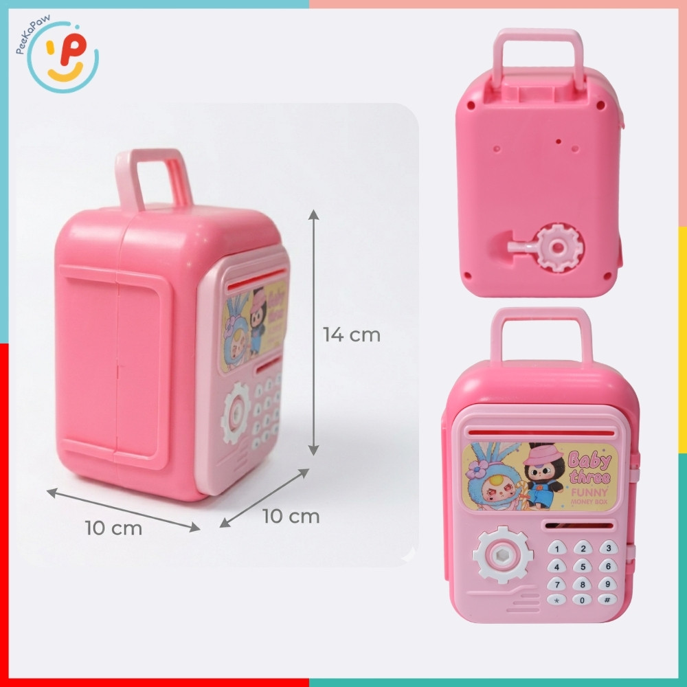 Két sắt đồ chơi nhí 14cm Labubu hồng N72-26 PeeKaPaw Toys