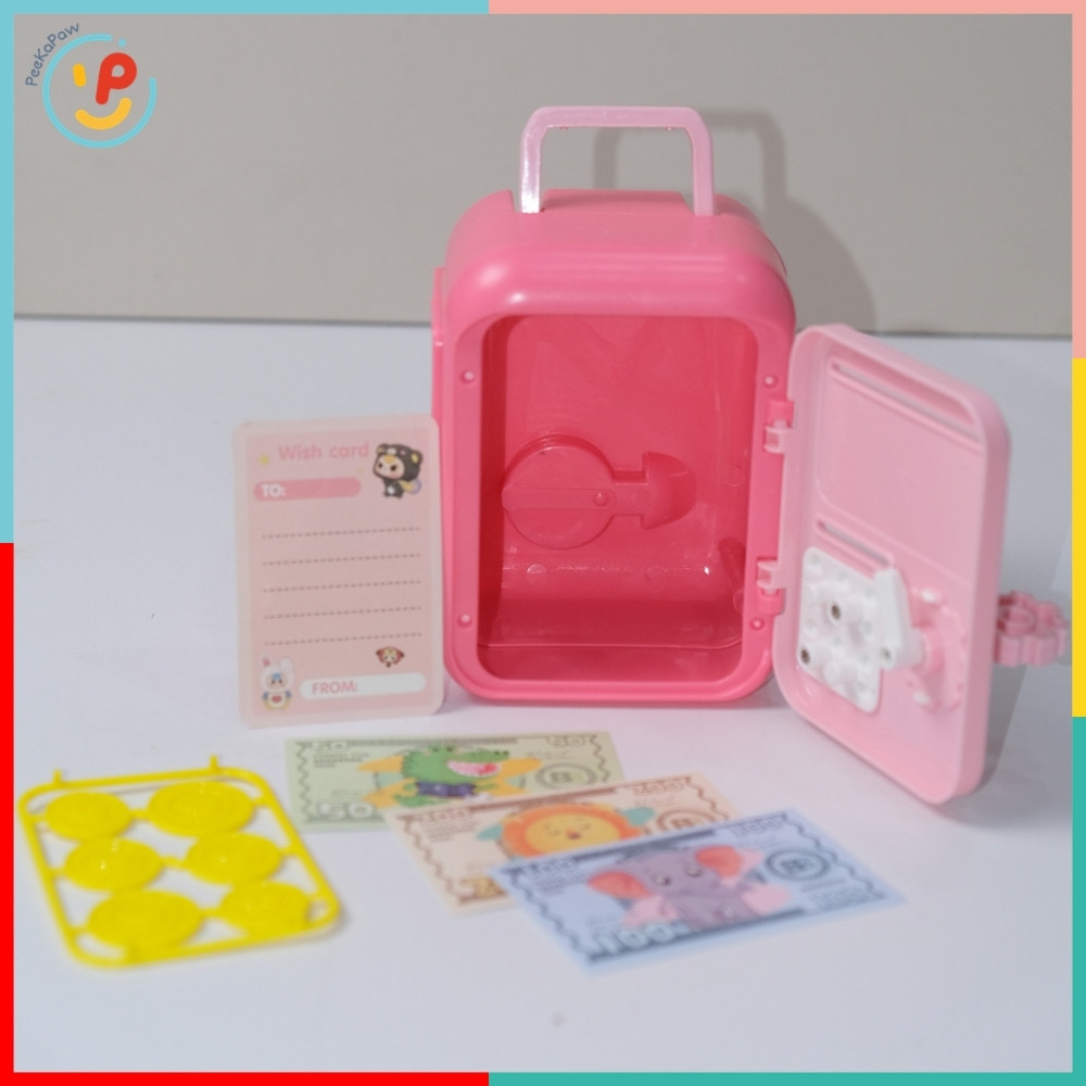 Két sắt đồ chơi nhí 14cm Labubu hồng N72-26 PeeKaPaw Toys