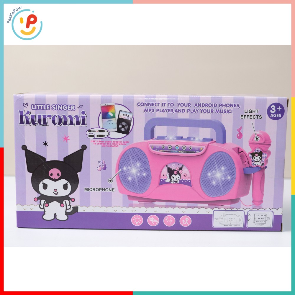 Đồ Chơi Loa Bluetooth Kèm Micro Kuromi Hình Máy Cassette 5518A PeeKaPaw Toys