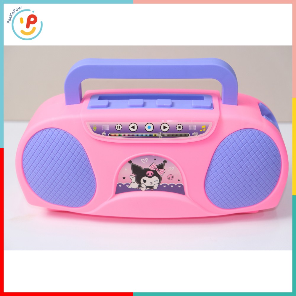 Đồ Chơi Loa Bluetooth Kèm Micro Kuromi Hình Máy Cassette 5518A PeeKaPaw Toys