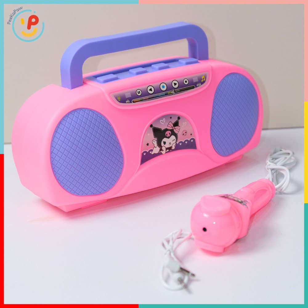 Đồ Chơi Loa Bluetooth Kèm Micro Kuromi Hình Máy Cassette 5518A PeeKaPaw Toys