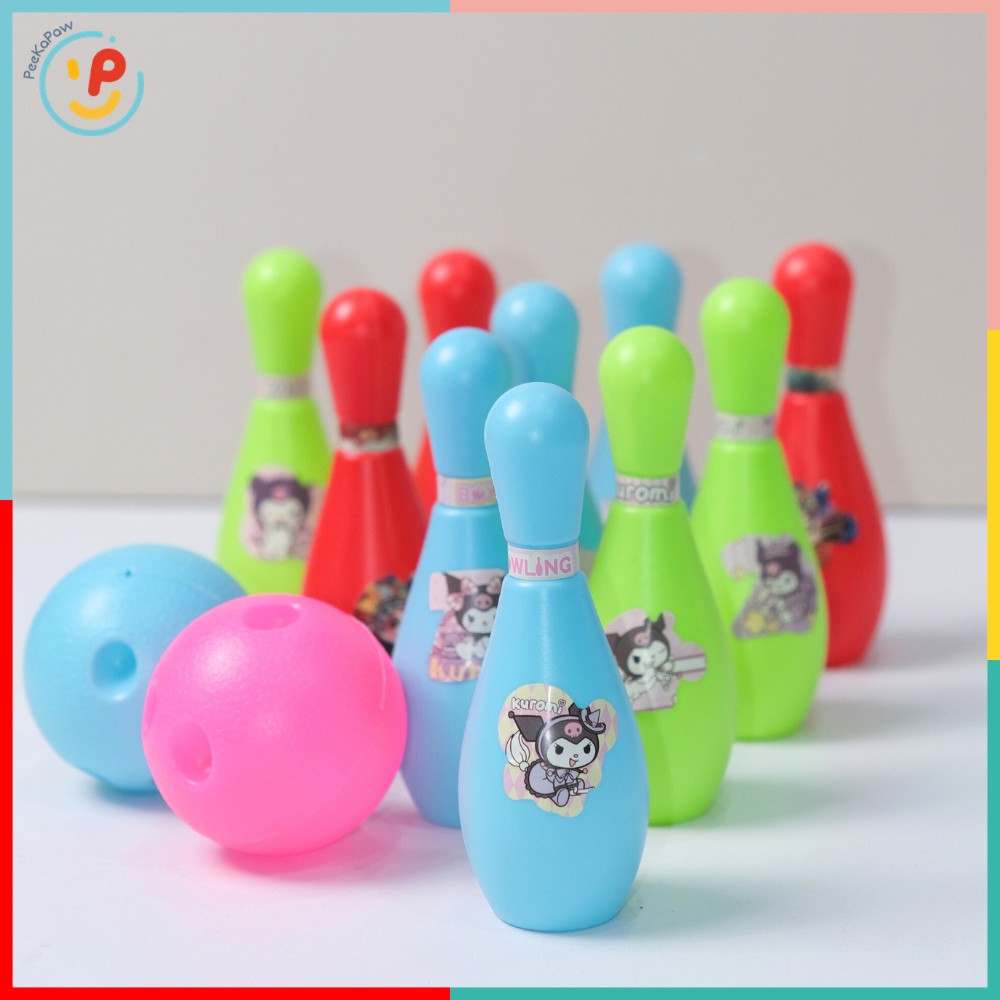 Hộp đồ chơi bowling mini Kuromi 811-14K đồ chơi vận động PeeKaPaw Toys