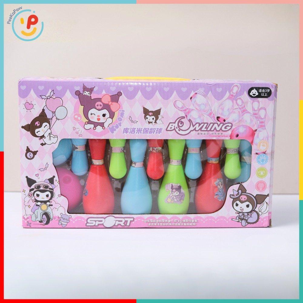 Hộp đồ chơi bowling mini Kuromi 811-14K đồ chơi vận động PeeKaPaw Toys