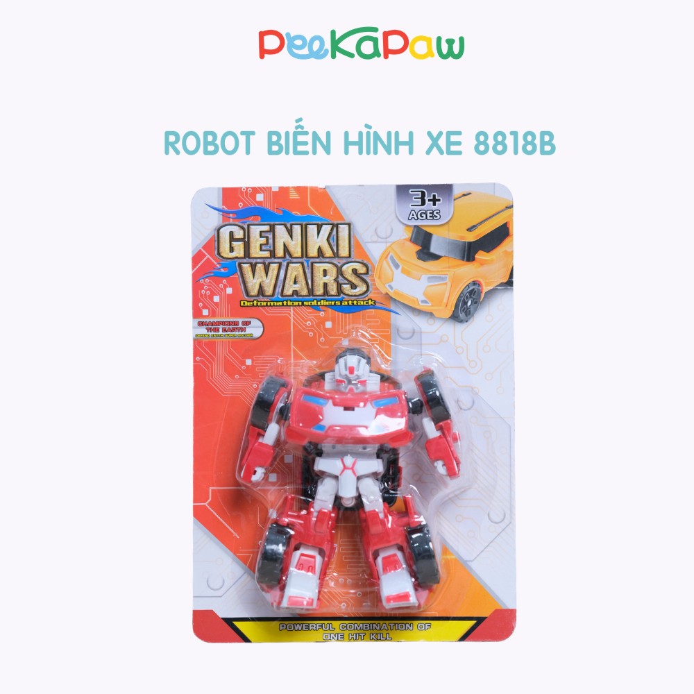 Robot lắp ráp biến hình xe ô to 8818B Genki Wars 2 PeeKaPaw Toys