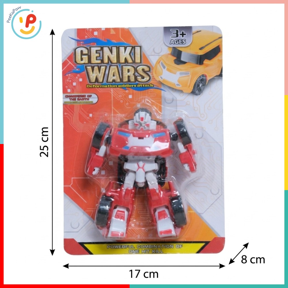 Robot lắp ráp biến hình xe ô to 8818B Genki Wars 2 PeeKaPaw Toys