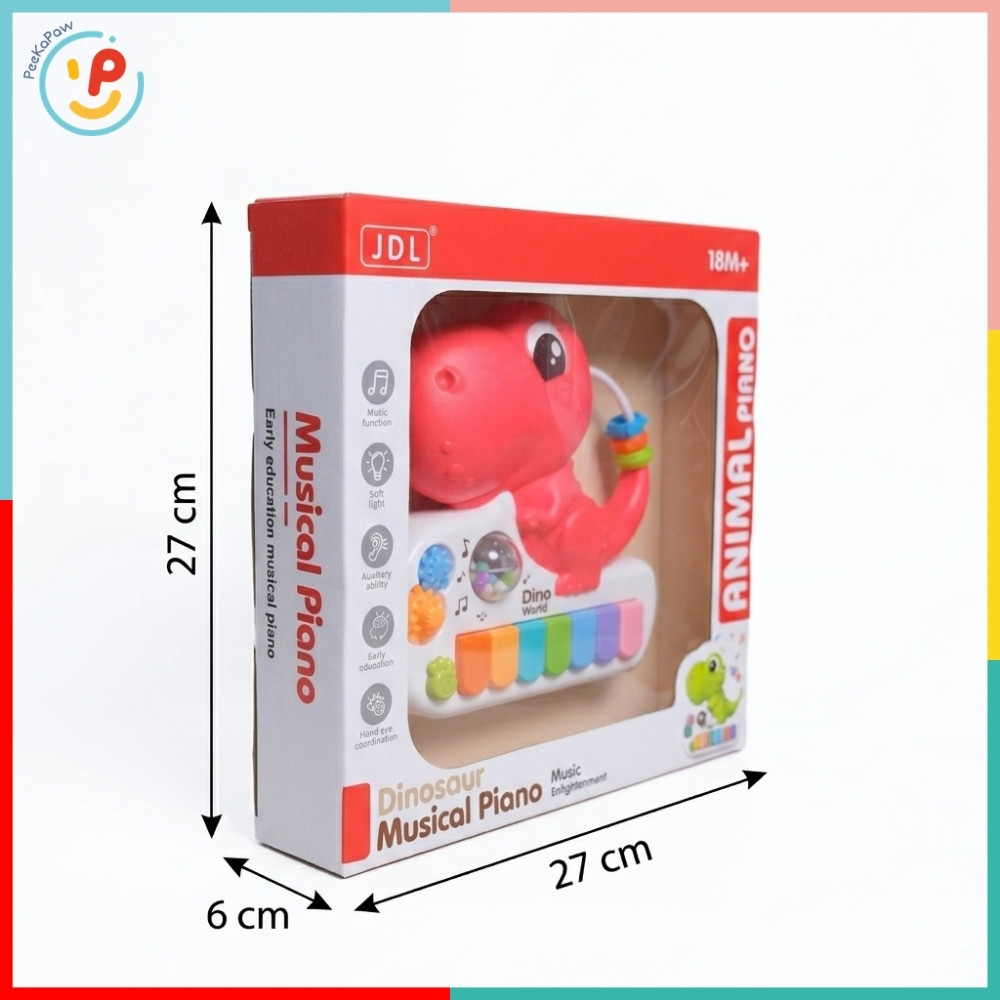 Đàn Piano Khủng Long Có Đèn 8891B Đồ Chơi Âm Nhạc Cho Bé PeeKaPaw Toys
