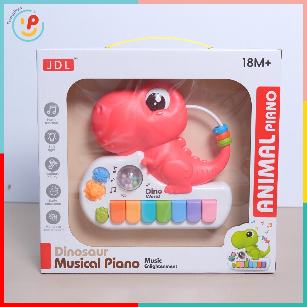 Đàn Piano Khủng Long Có Đèn 8891B Đồ Chơi Âm Nhạc Cho Bé PeeKaPaw Toys