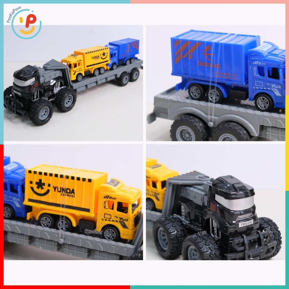 Xe tải lớn đồ chơi mô hình xe vận tải xe công trình xe cứu hoả nhiều mẫu PeeKaPaw Toys