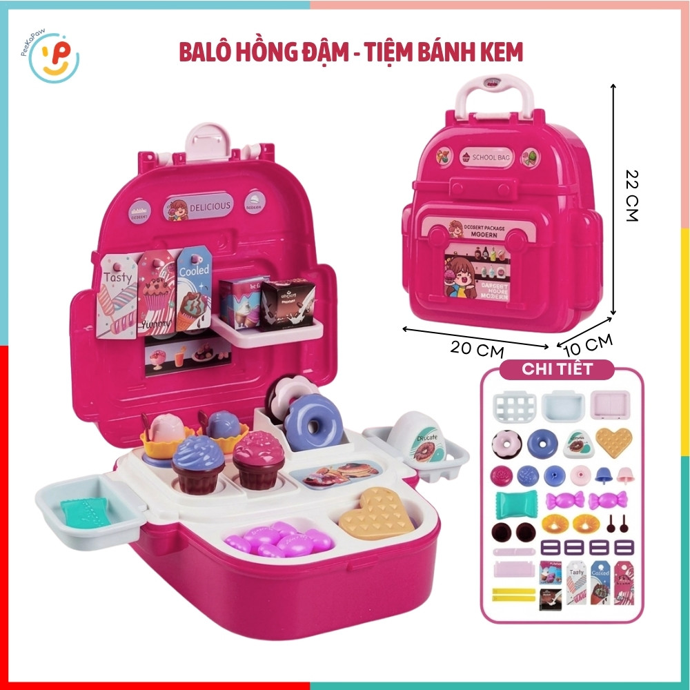 Balô đồ chơi nhập vai có quai đeo nhiều chủ đề cho bé 2255-20 PeeKaPaw Toys