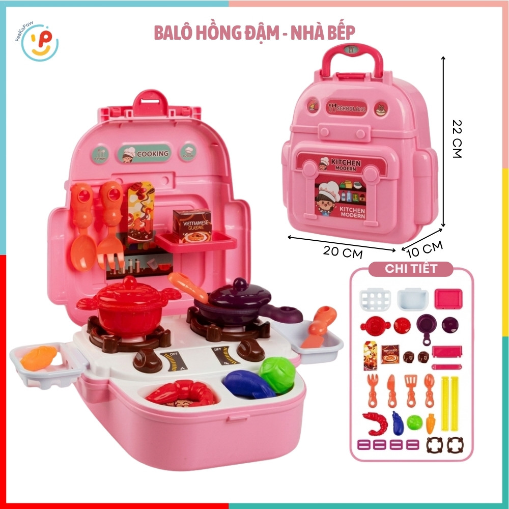 Balô đồ chơi nhập vai có quai đeo nhiều chủ đề cho bé 2255-20 PeeKaPaw Toys