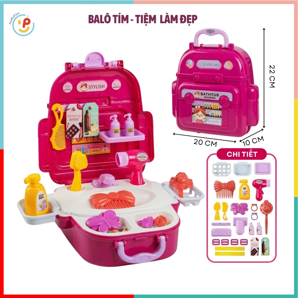 Balô đồ chơi nhập vai có quai đeo nhiều chủ đề cho bé 2255-20 PeeKaPaw Toys
