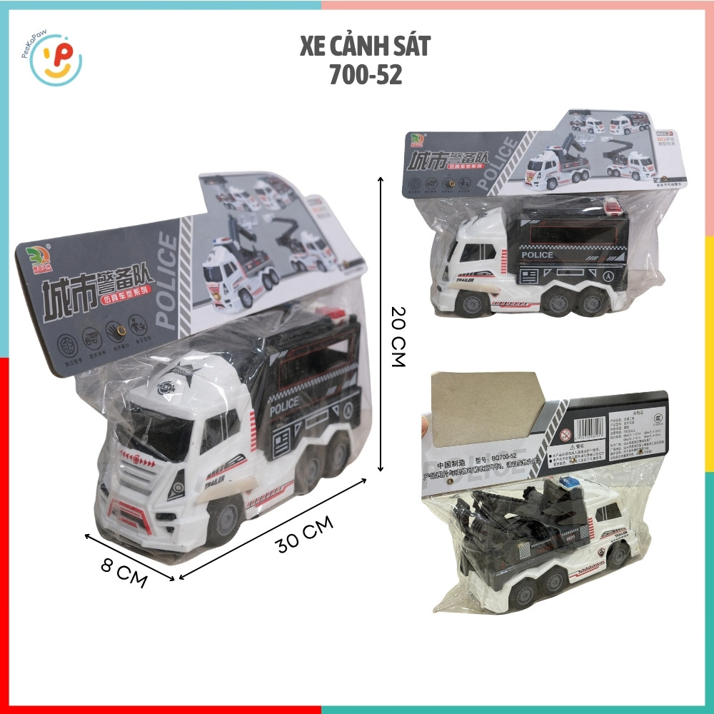 Xe cứu hoả xe cảnh sát mô hình chạy đà trớn nhiều mẫu 700-50 PeeKaPaw Toys