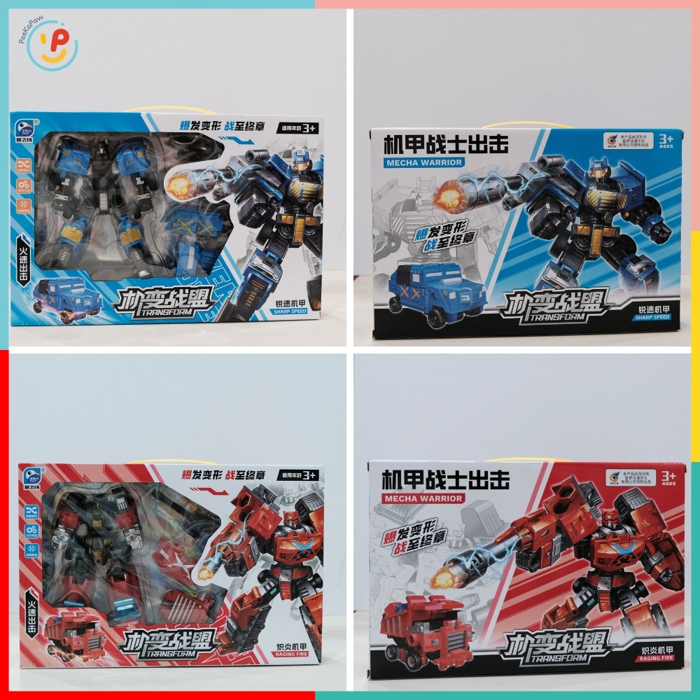 Robot Biến Hình 91836 Lắp Ráp Xe Thành Robot 5 Mẫu Cho Bé PeeKaPaw Toys