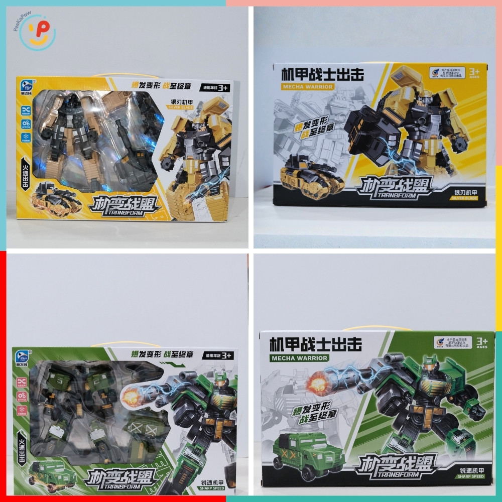 Robot Biến Hình 91836 Lắp Ráp Xe Thành Robot 5 Mẫu Cho Bé PeeKaPaw Toys