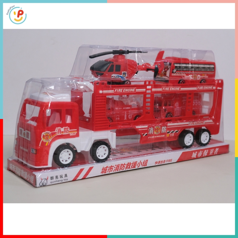 Xe Tải Chở Đội Cứu Hộ Mini Xe Cứu Hoả Máy Bay Xe Buýt 565-69 PeeKaPaw Toys