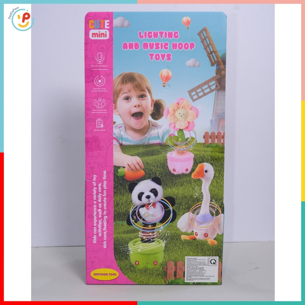 Bông Hoa Nhảy Múa Thu Giọng Nói Thảy Vòng Có Nhạc Đèn PeeKaPaw Toys
