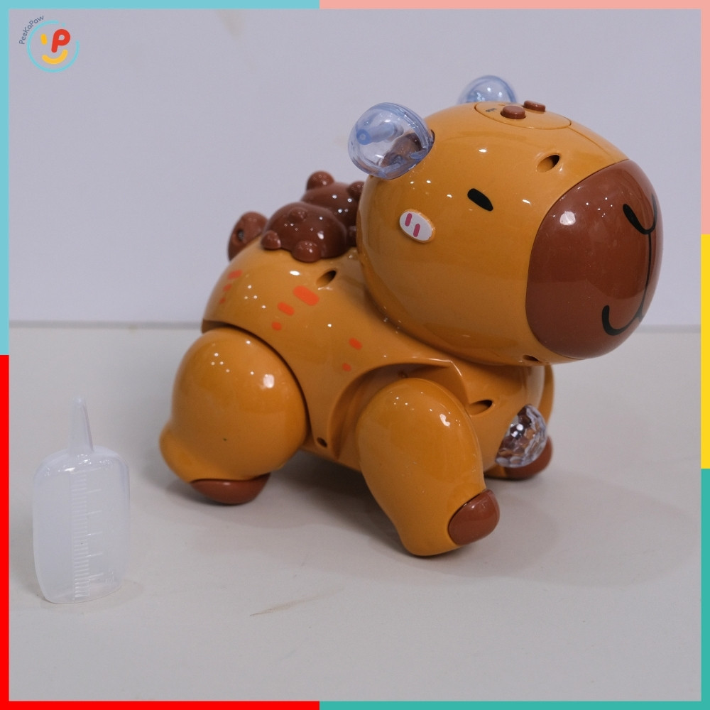 Đồ Chơi Capybara Chuột Lang Phun Nước Có Nhạc Đèn LED QF338-7C PeeKaPaw Toys