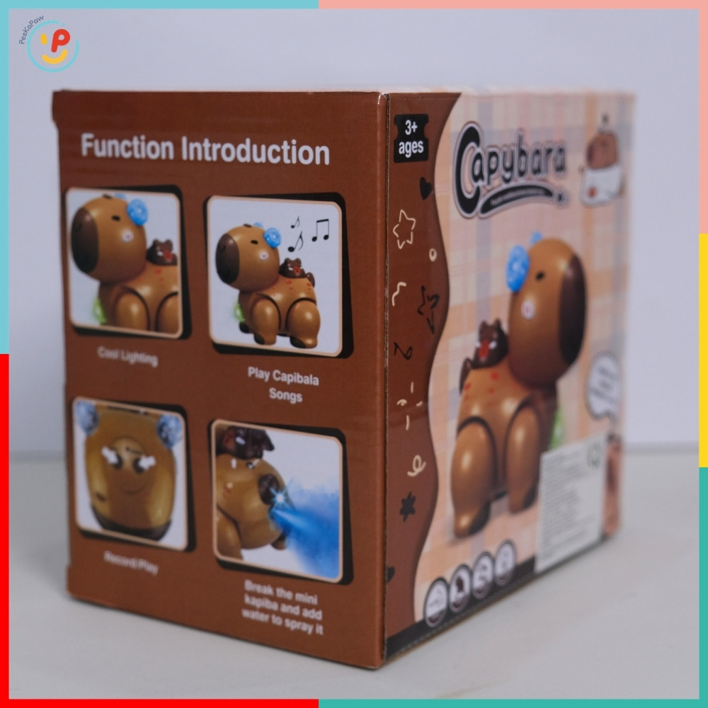 Đồ Chơi Capybara Chuột Lang Phun Nước Có Nhạc Đèn LED QF338-7C PeeKaPaw Toys