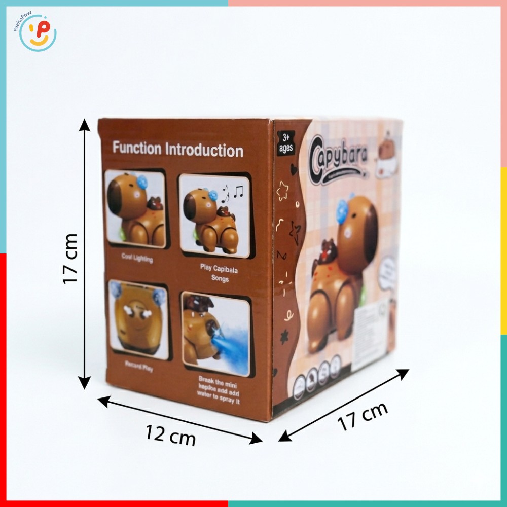 Đồ Chơi Capybara Chuột Lang Phun Nước Có Nhạc Đèn LED QF338-7C PeeKaPaw Toys