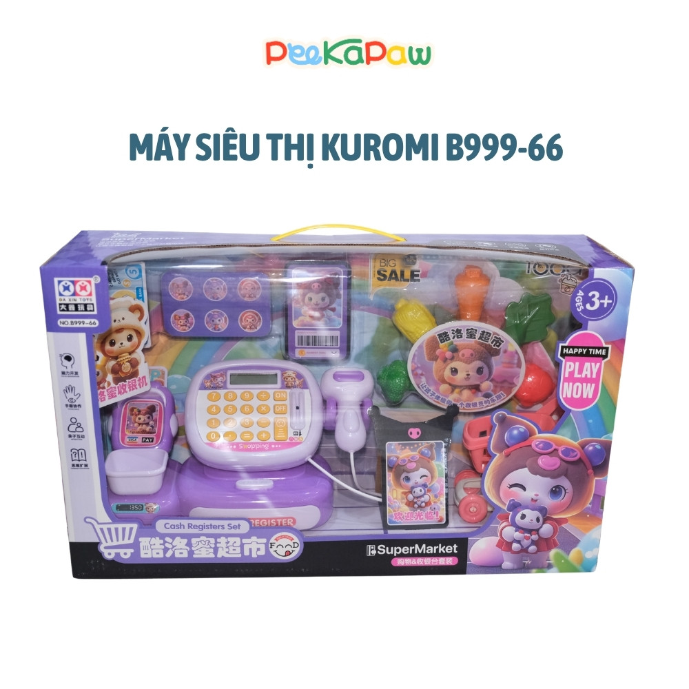 Đồ chơi siêu thị máy tính và phụ kiện Kuromi PeeKaPaw Toys