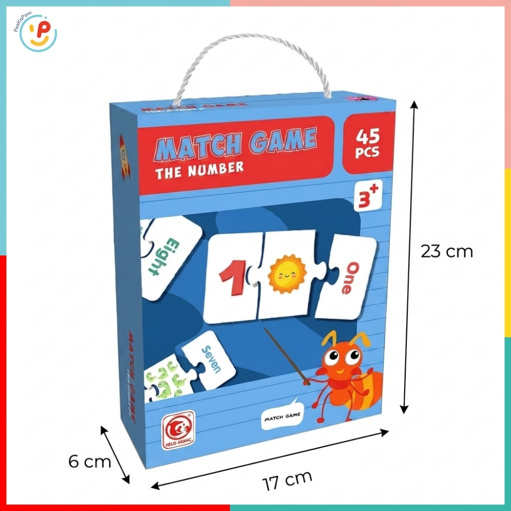 Đồ Chơi Ghép Hình Học Số Và Tiếng Anh Match Game 45 Chi Tiết Cho Bé PeeKaPaw Toys